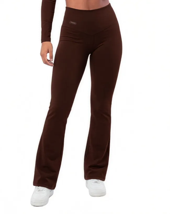 Legging Poliamida Flare Marrom