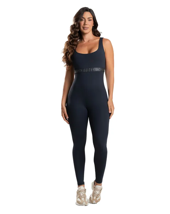 Macacão Fitness Slim Modelador Preto